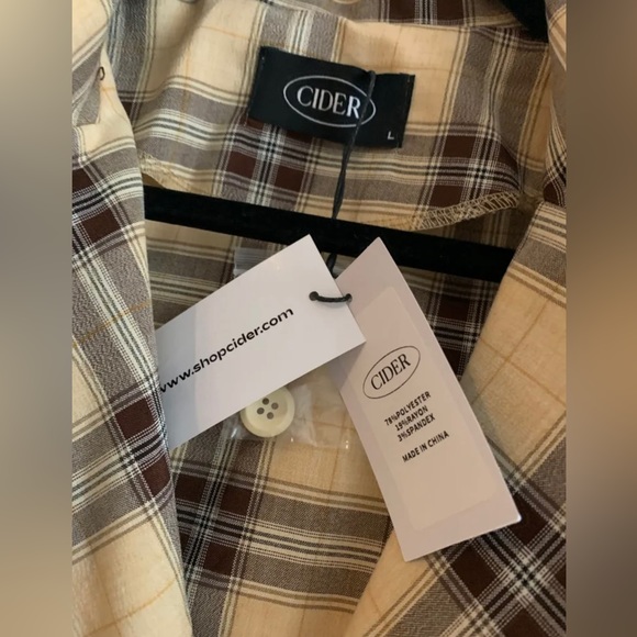 BRAND NEW Cider Yellow Plaid Dress - Picture 2 of 3